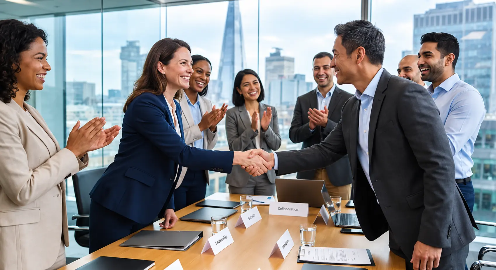 Business partnership handshake Core Edge Solutions